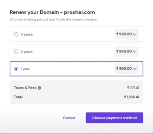Domains Renew Process