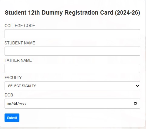Dummy Registration Car
